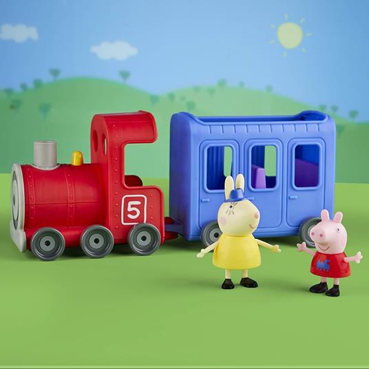 Peppa Pig - Il Treno della Signorina Coniglio, veicolo giocattolo per età prescolare con ruote che girano - 2