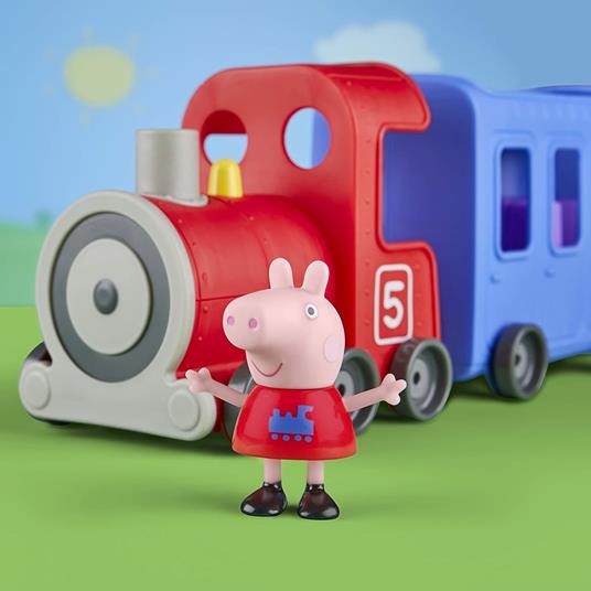 Peppa Pig - Il Treno della Signorina Coniglio, veicolo giocattolo per età prescolare con ruote che girano - 3