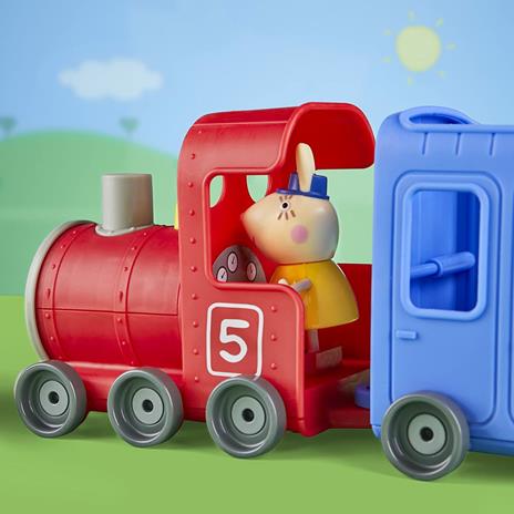Peppa Pig - Il Treno della Signorina Coniglio, veicolo giocattolo per età prescolare con ruote che girano - 4