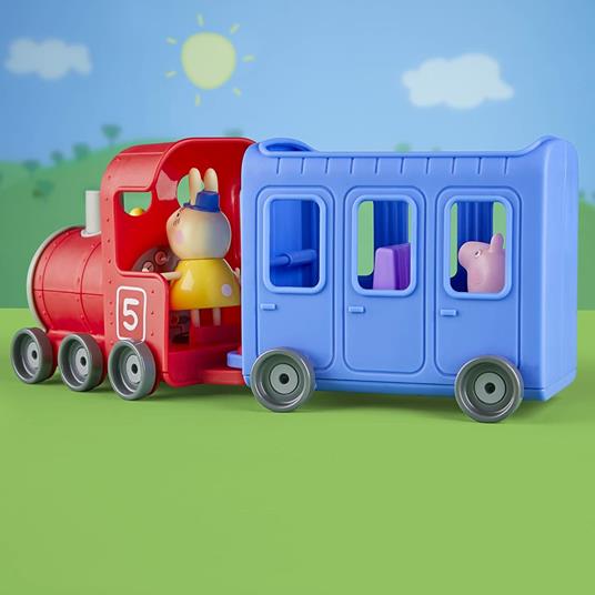 Peppa Pig - Il Treno della Signorina Coniglio, veicolo giocattolo per età prescolare con ruote che girano - 5