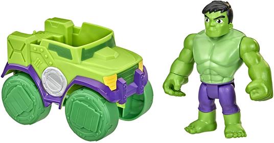 Hasbro Marvel Spidey e I Suoi Fantastici Amici - action figure di Hulk e veicolo Smash Truck
