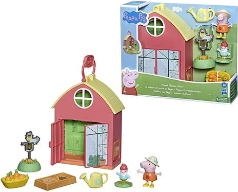 Peppa Pig Peppa's Adventures Peppas - Casetta da Giardino con 1 Personaggio, 5 Accessori, con Maniglia per Il Trasporto, Adatto a Partire dai 3 Anni - 2