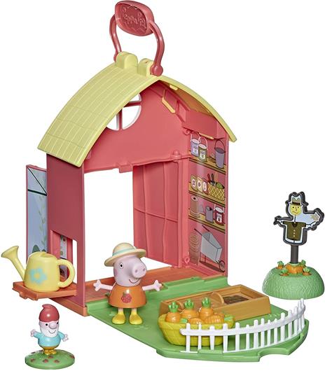Peppa Pig Peppa's Adventures Peppas - Casetta da Giardino con 1 Personaggio, 5 Accessori, con Maniglia per Il Trasporto, Adatto a Partire dai 3 Anni - 3
