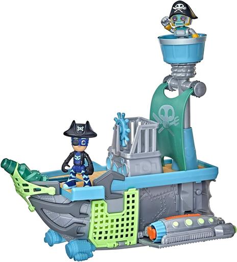 PJ Masks - Super Pigiamini, Il Veliero Volante, playset veicolo per età prescolarecon 2 action figure - 3