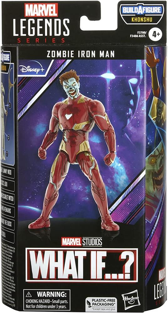 Hasbro Legends Series MCU Disney Plus What If Zombie Iron Man Marvel Action Figure, 4 Accessori, Multicolore, F3700 - 2