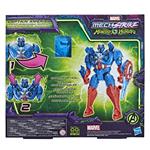 Marvel avengers mech strike, monster hunters, hunter suit captain america, action figure deluxe in scala da 20 cm, dai 4 anni in su