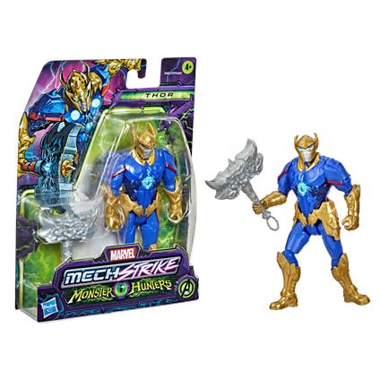 Hasbro marvel avengers mech strike, monster hunters thor, action figure in scala da 15 cm, per bambini dai 4 anni in su