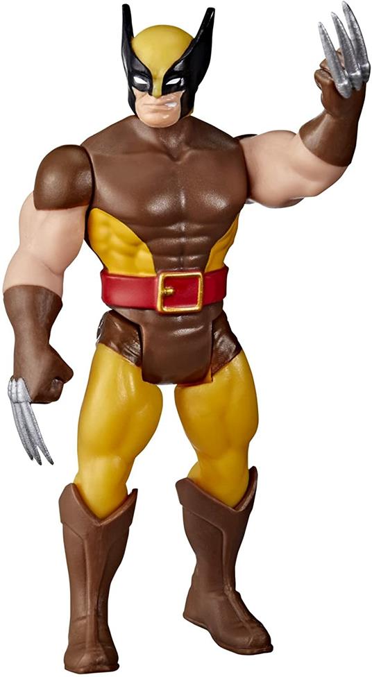 Hasbro Marvel Legends Series, Retro 375 Collection, Wolverine, action figure collezionabile da 9,5 cm