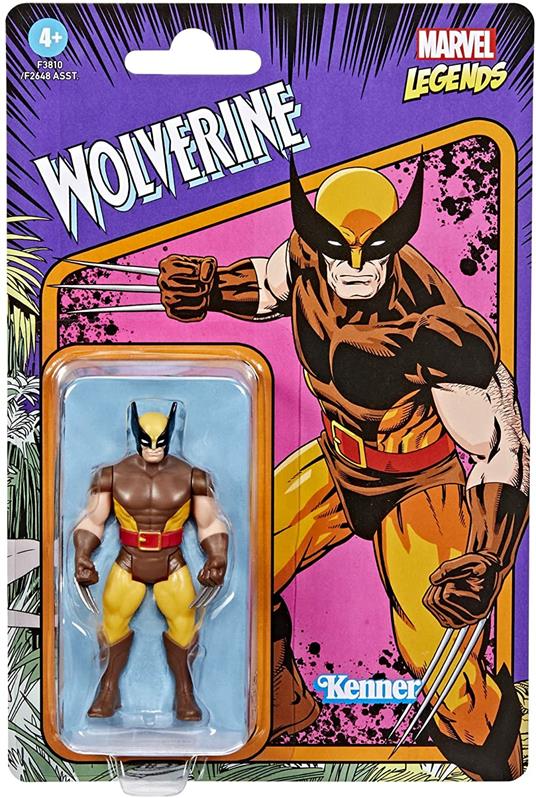 Hasbro Marvel Legends Series, Retro 375 Collection, Wolverine, action figure collezionabile da 9,5 cm - 5