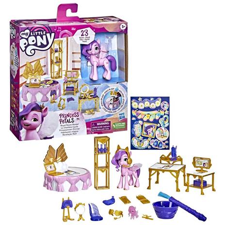 My Little Pony: Una Nuova Genarazione, Ruby Rivelazione Reale, pony rosa da 7,5 cm, con accessori rivelati dall'acqua - 8