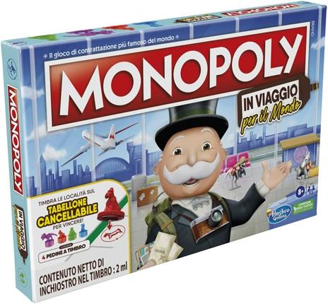 Monopoly - In Viaggio per il Mondo, gioco da tavolo per famiglie e bambini dagli 8 anni in su - 2