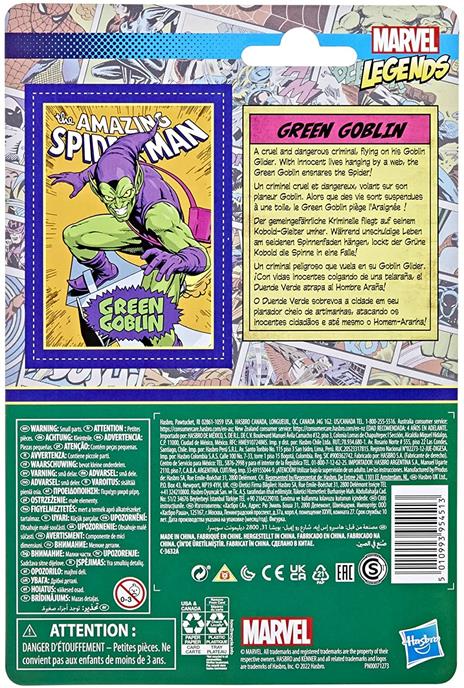 Hasbro Marvel Legends Series, Retro 375 Collection, Green Goblin, action figure collezionabile da 9,5 cm - 4