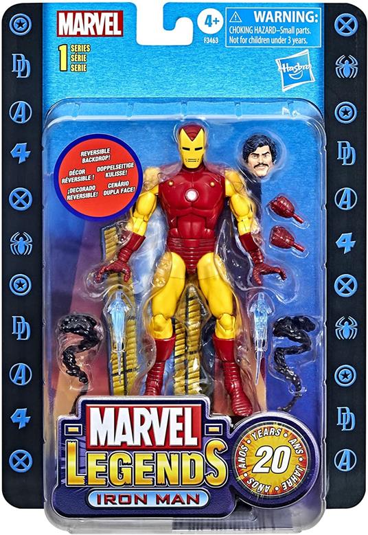 Hasbro Marvel Legends Series, 20th Anniversary Series 1 Iron Man, action figure da collezione da 15 cm - 5