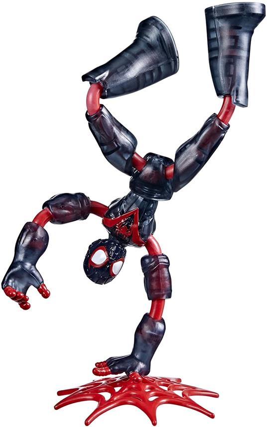 Hasbro Marvel Spider-Man - Bend and Flex Missions, Miles Morales Space Mission, action figure pieghevole da 15 cm