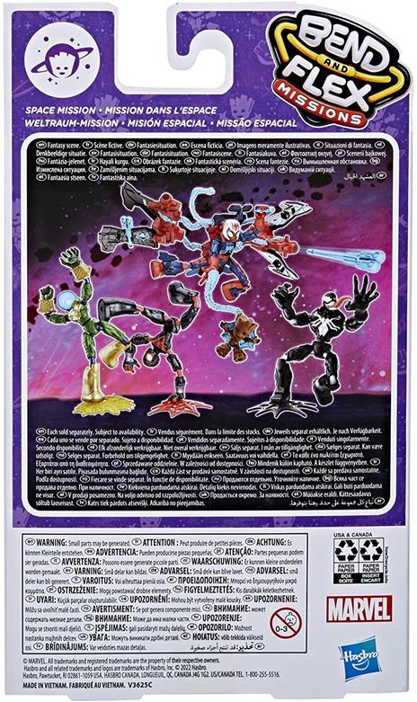 Hasbro Marvel Spider-Man - Bend and Flex Missions, Miles Morales Space Mission, action figure pieghevole da 15 cm - 4