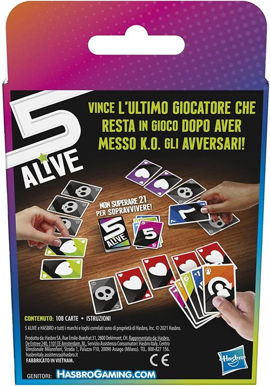 5 Alive, gioco di carte veloce per famiglie, dagli 8 anni in su, per 2-6 giocatori - 6