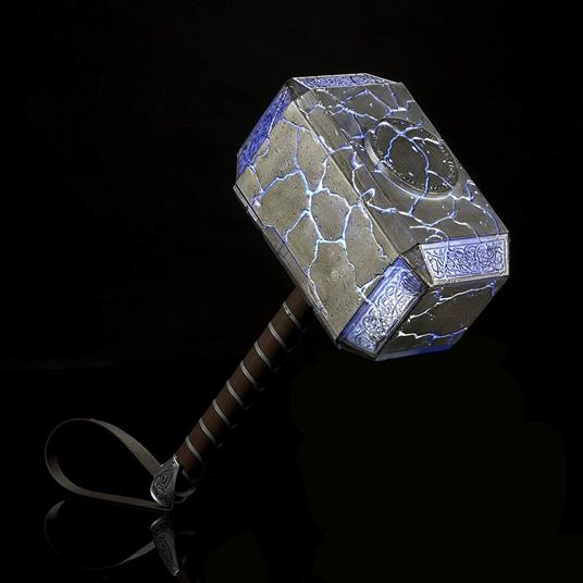 Marvel Legends Series, Mjolnir del Potente Thor, Martello per Roleplay elettronico con luci ed Effetti sonori - 4