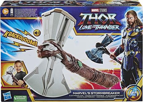 Hasbro Marvel Thor, Ascia Stormbreaker, giocattolo elettronico per il roleplay ispirato al film "Thor: Love and Thunder" - 2