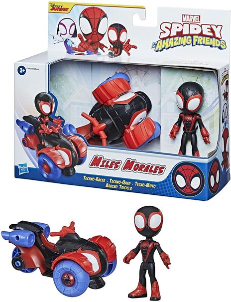 Marvel Spidey and His Amazing Friends Miles Morales Techno-Racer - 3