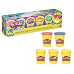 Play-Doh - Vasetti Smile, confezione da 5 vasetti di pasta da modellare atossica (112g ciascuno), ispirata alle emoji