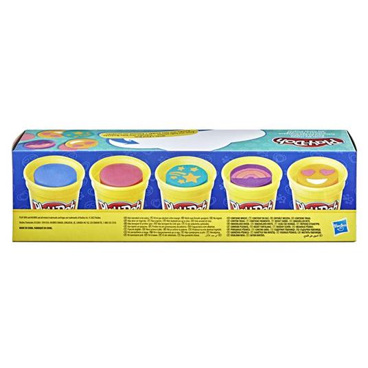 Play-Doh - Vasetti Smile, confezione da 5 vasetti di pasta da modellare atossica (112g ciascuno), ispirata alle emoji - 5