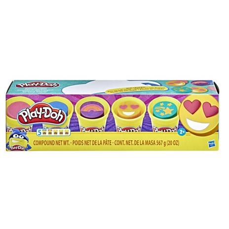 Play-Doh - Vasetti Smile, confezione da 5 vasetti di pasta da modellare atossica (112g ciascuno), ispirata alle emoji - 7