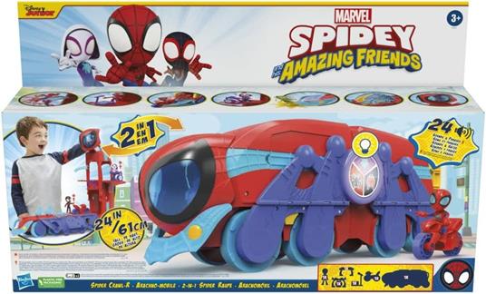 Hasbro Marvel Spidey e i Suoi Fantastici Amici - Quartier Generale Mobile, playset  2-in-1 con luci e suoni - 2