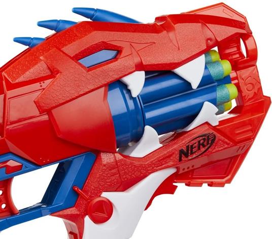 Nerf DinoSquad - Blaster lancia-dardi Raptor-Slash, con tamburo rotante da 6 dardi, azione raffica di colpi - 3