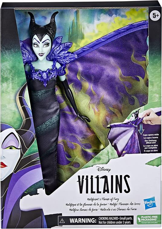 Hasbro Disney Villains - Malefica, Fiamme di Furia, fashion doll, giocattolo Disney Princess per bambini dai 5 anni in su - 3