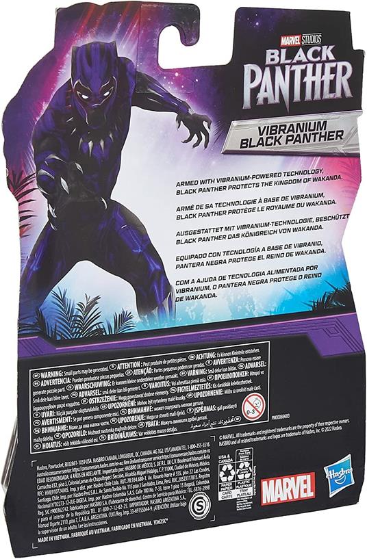 Hasbro Marvel Black Panther, Marvel Studios Legacy Collection, action figure di Black Panther Vibranium in scala da 15 cm - 2