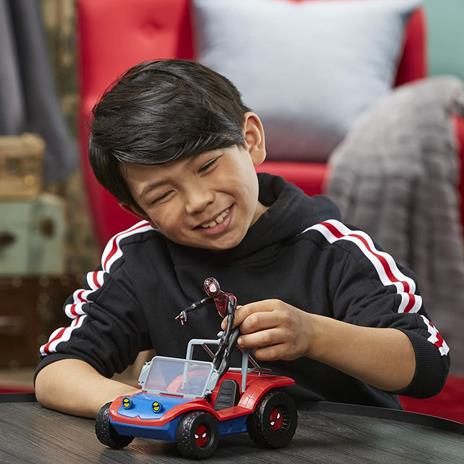 Hasbro Marvel Spider-Man - La macchina di Miles Morales e Spider-Ham, veicolo da 15 cm con action figure - 5