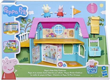 Peppa Pig - La Clubhouse di Peppa Pig, gioco per bambini in età prescolare, con effetti sonori, 2 personaggi, 7 accessori - 2