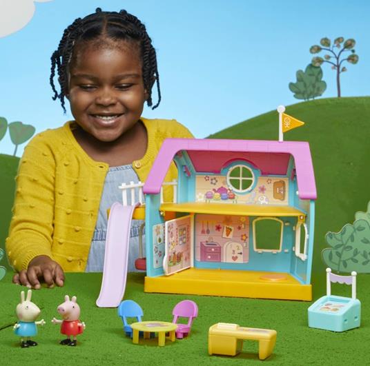 Peppa Pig - La Clubhouse di Peppa Pig, gioco per bambini in età prescolare, con effetti sonori, 2 personaggi, 7 accessori - 3