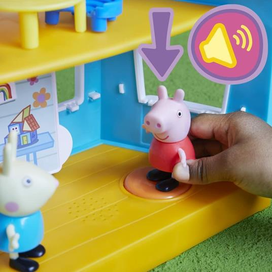 Peppa Pig - La Clubhouse di Peppa Pig, gioco per bambini in età prescolare, con effetti sonori, 2 personaggi, 7 accessori - 5