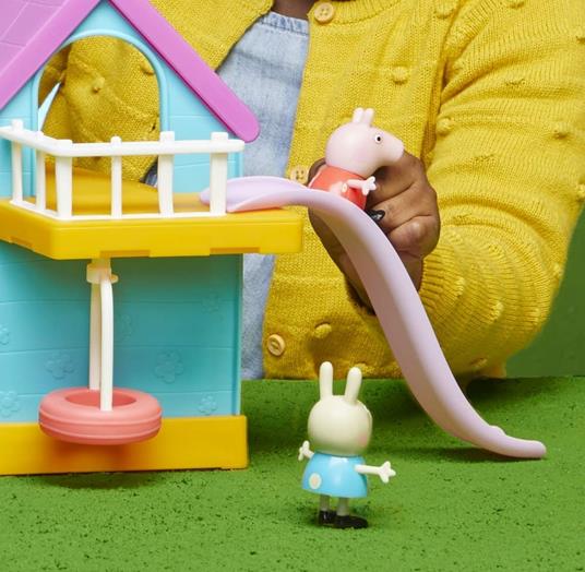 Peppa Pig - La Clubhouse di Peppa Pig, gioco per bambini in età prescolare, con effetti sonori, 2 personaggi, 7 accessori - 6