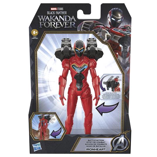 Hasbro, Black Panther: Wakanda Forever, Ironheart Trasformazione Vibranio, Action Figure da 15 cm - 5