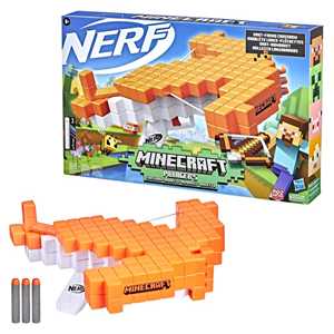 Giocattolo Nerf Minecraft - Balestra lancia-dardi Pillager's Crossbow, con armamento con impugnatura a retroazione Hasbro