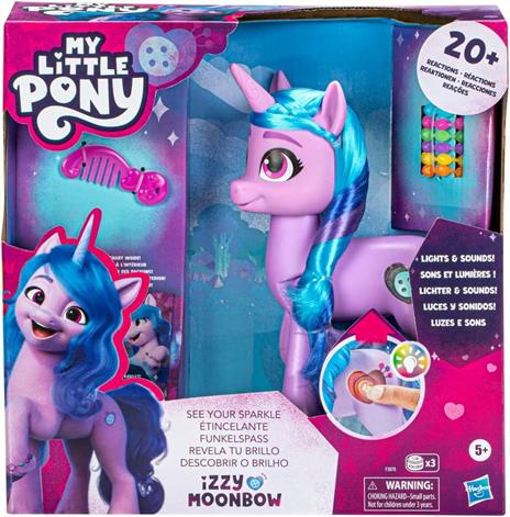 My Little Pony: Lascia il Tuo Segno - Izzy Moonbow, pony viola da 20 cm che canta, con suoni e luci - 2