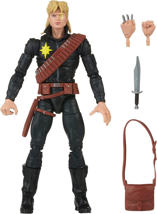 Hasbro- Marvel Legends Series X-Men Classic Longshot, Giocattolo da 15,2 cm, 4 Accessori, Multicolore, F3977