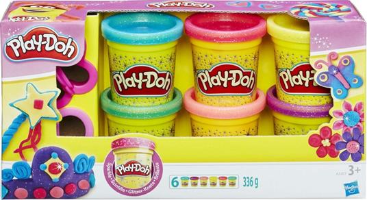 Play-Doh. Sparkle 6 Vasetti