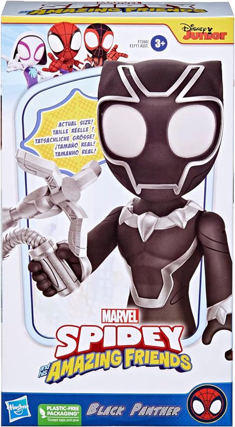 Marvel Hasbro Spidey e i Suoi Fantastici Amici - Action Figure di Supersized Black Panther - 2