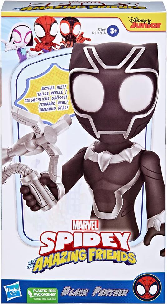 Marvel Hasbro Spidey e i Suoi Fantastici Amici - Action Figure di Supersized Black Panther - 2