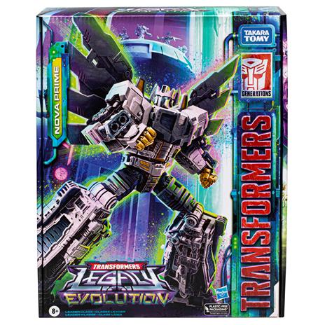 Transformers Legacy Evolution Leader, action figure convertibile di Nova Prime (17,5 cm)