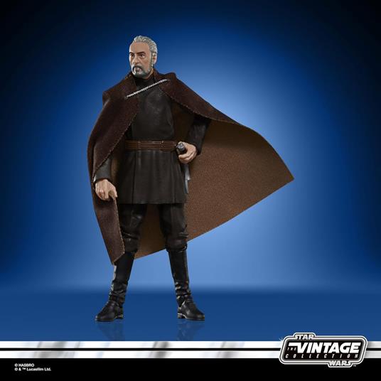 Hasbro, Star Wars The Vintage Collection, Conte Dooku, action figure "Star Wars: L'attacco dei cloni", da 9,5 cm - 4