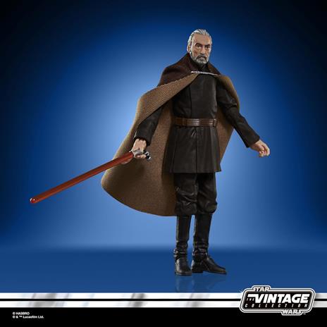 Hasbro, Star Wars The Vintage Collection, Conte Dooku, action figure "Star Wars: L'attacco dei cloni", da 9,5 cm - 5