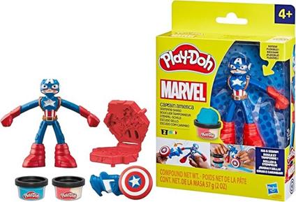Play-Doh Marvel,Set Capitan America Stamping Shield,hasbro Eta4+