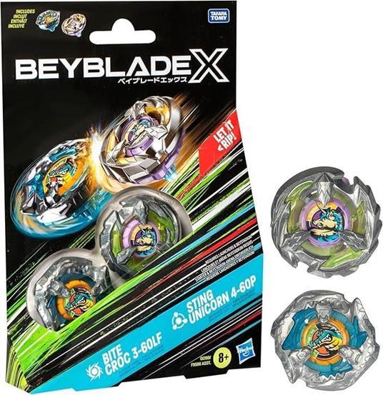 Hasbro - Beyblade X - Bite Croc 3-60LF and Sting Unicorn 4-60P - 2