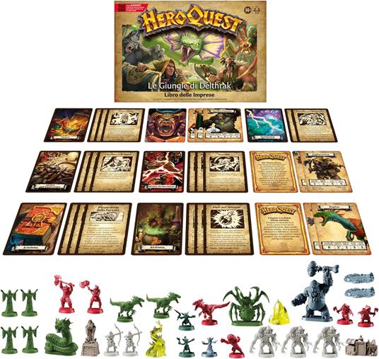 Avalon Hill, HeroQuest, Pack delle Imprese Le Giungle di Delthrak, Giochi roleplay, Dai 14 anni, per 2-5 giocatori - 4