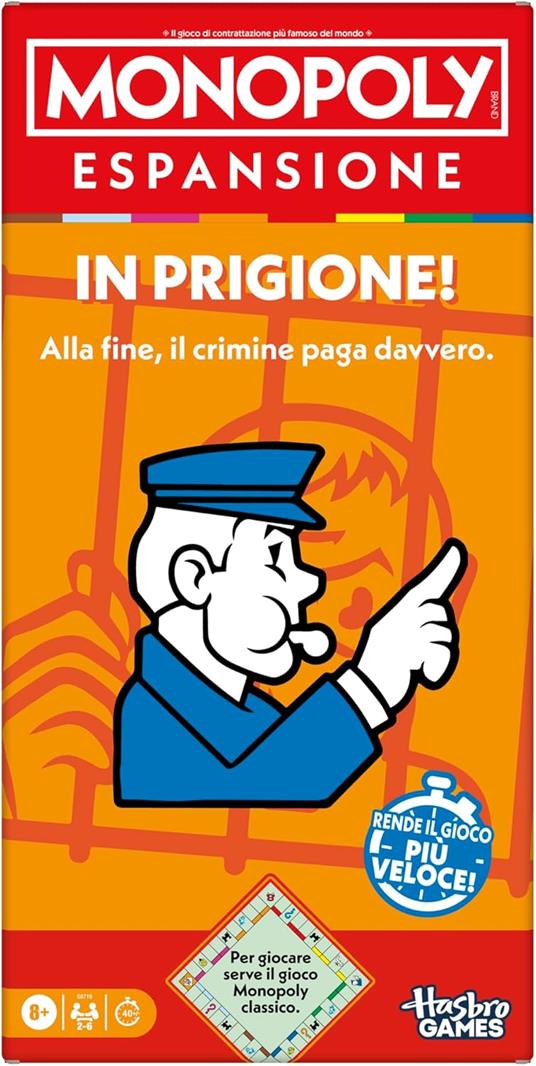 Monopoly, ESPANSIONE In Prigione (per giocare serve il gioco Monopoly classico) - Versione italiana