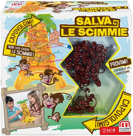 Mattel Games - Salva le Scimmie, gioco da tavolo per 2-4 Giocatori - 8